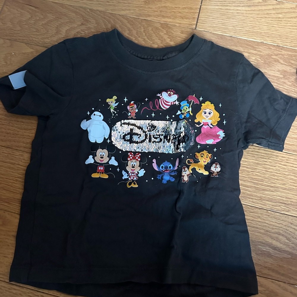 Disney Black Kids T-Shirt with sequins